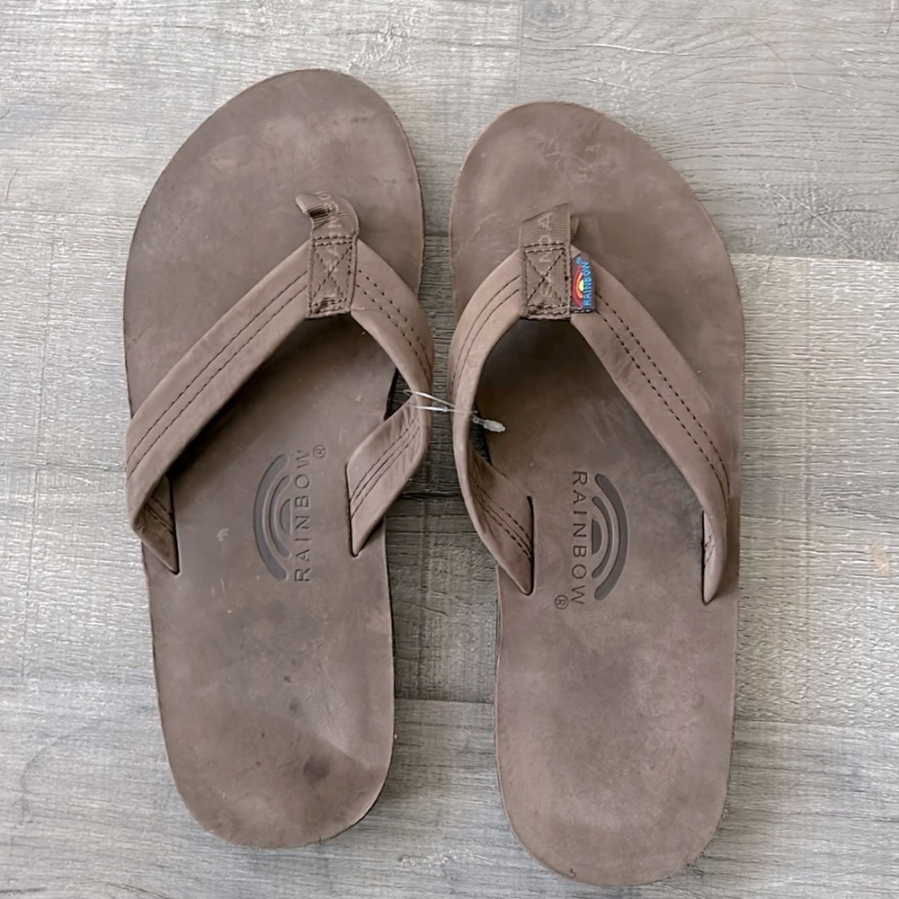 Men’s Rainbow flip flops sandals size 12 XL